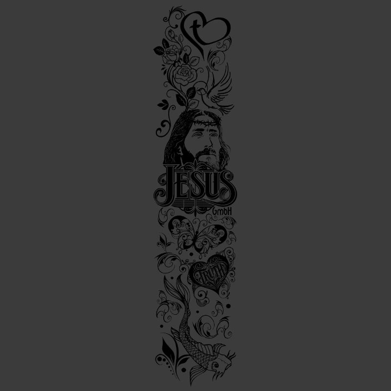 Ärmeldesign – Jesus Ethnostil schwarz