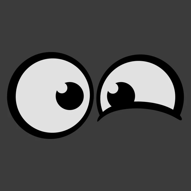 Ängstliche Comic Augen