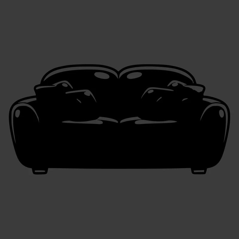 Sofa Couch Silhouette Chill Vector