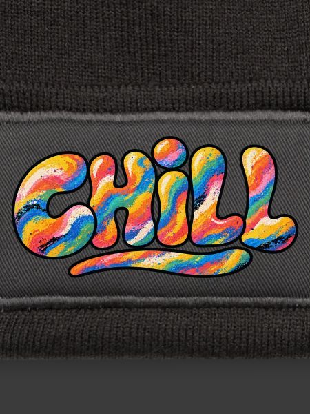 Chill Regenbogen Schriftzug