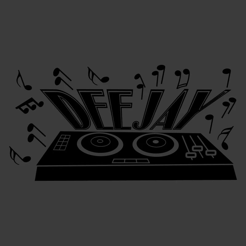 Deejay avec platine et tons