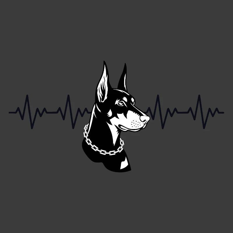 Dobermann EKG Herzschlag