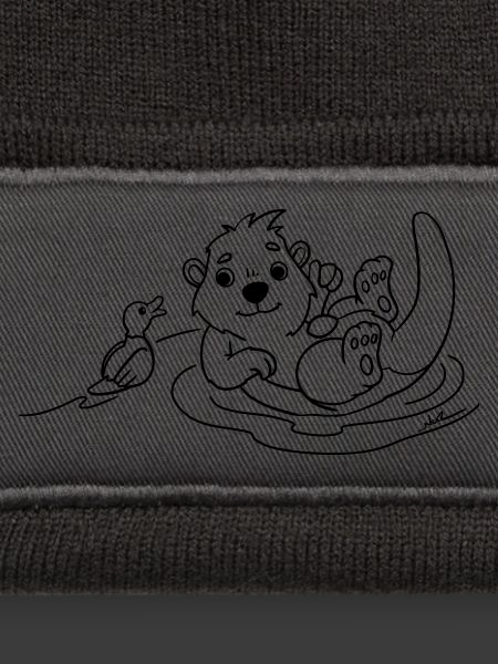 Otter mit Ente Ausmalmotiv