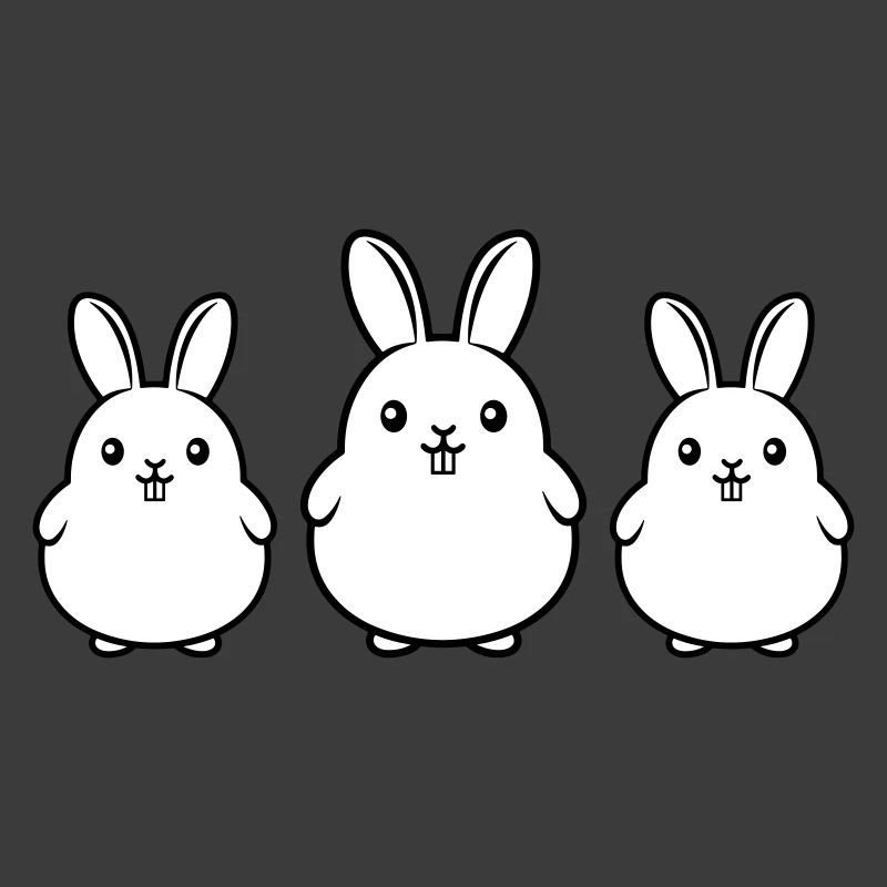 Équipe de lapins Pâques drôle