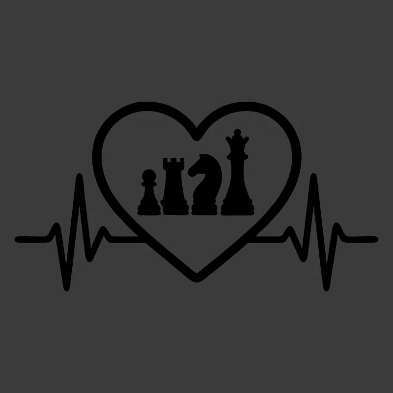 Herz Schach Figuren