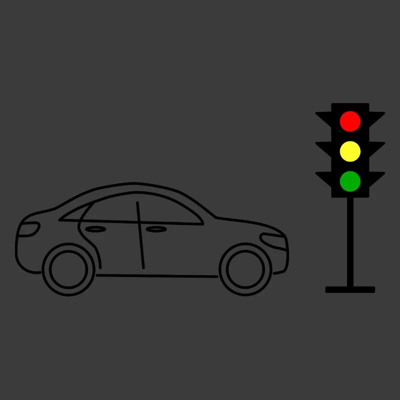 Ampel mit Auto