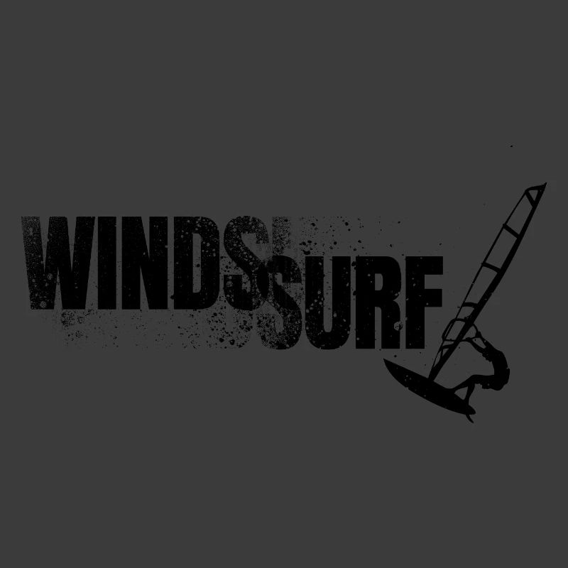 Windsurfer mit Schriftzug