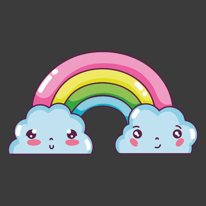 Pastell Regenbogenwolken Charm