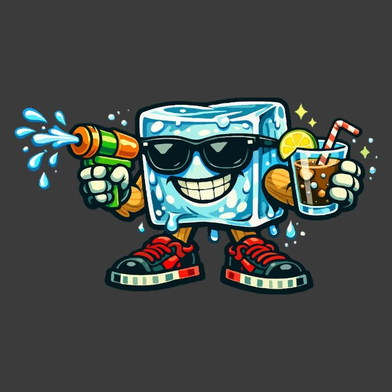 Eisblock-Sommerspritzer