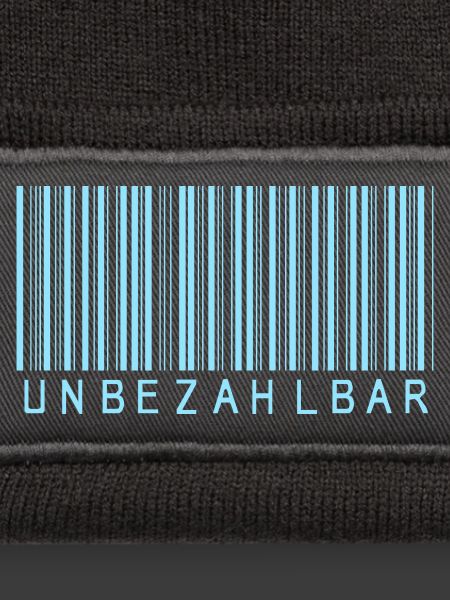 Barcode Hellblau "UNBEZAHLBAR" 