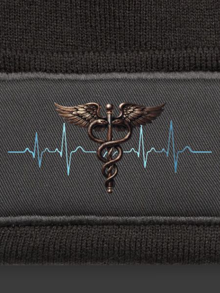 Flügel-Caduceus Herzschlag Design