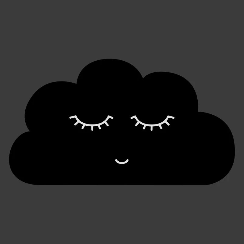Cloud with sleeping face