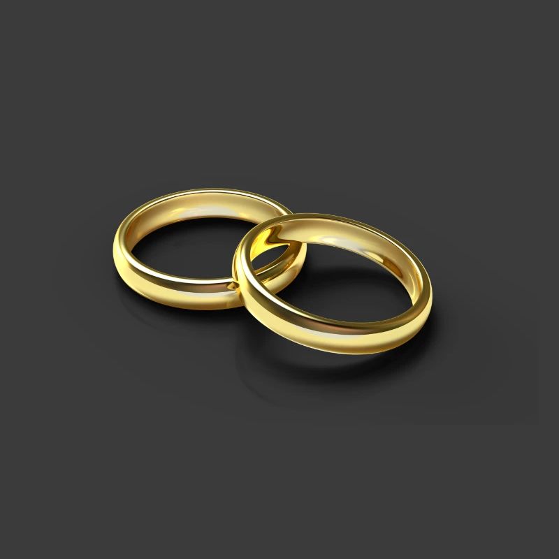 Goldene Ringe Hochzeitsthema