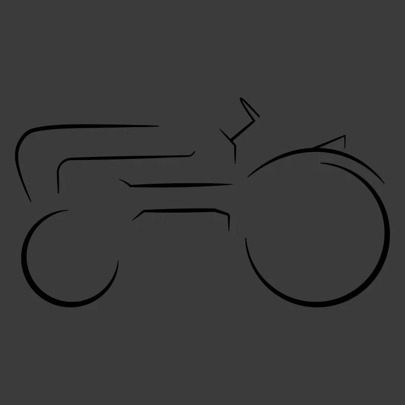 Deutscher Traktor Oldtimer Strichzeichnung 