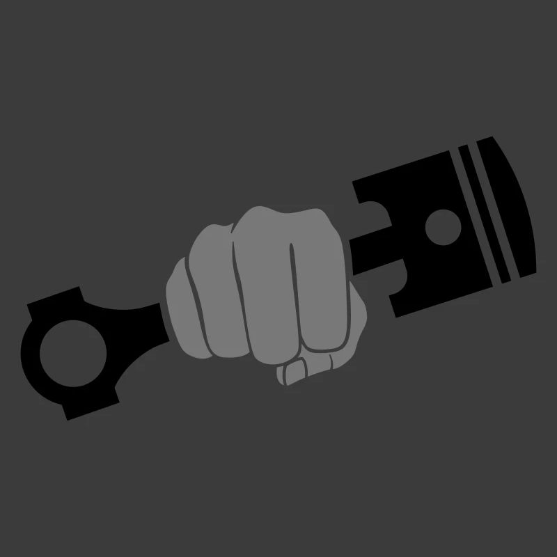 Fist holds engine piston