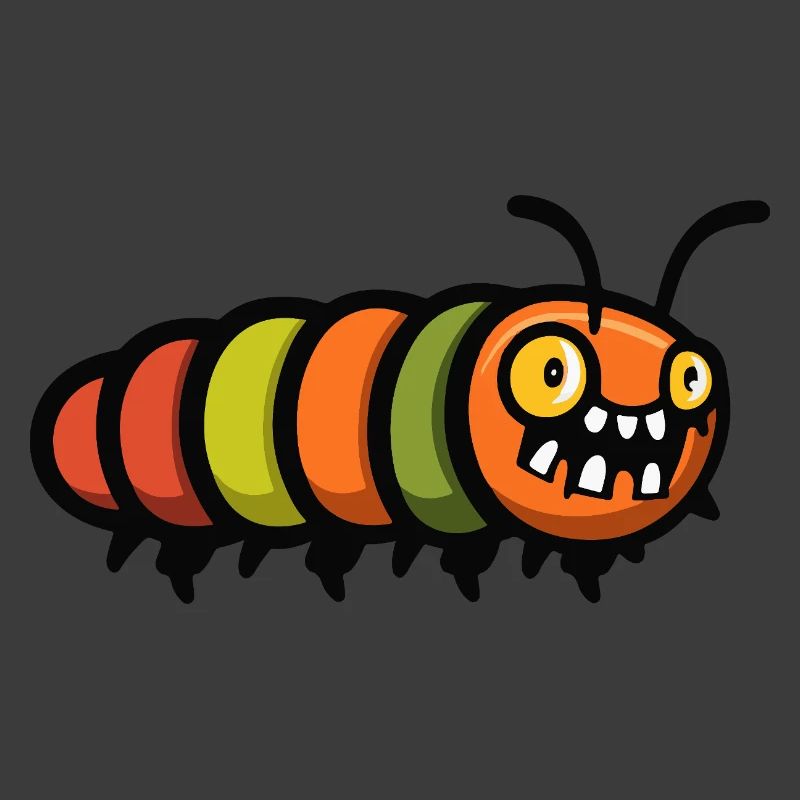 Wurm Halloween Comic Lustig