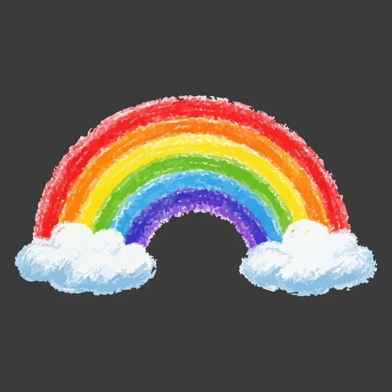 Regenbogen über Wolken