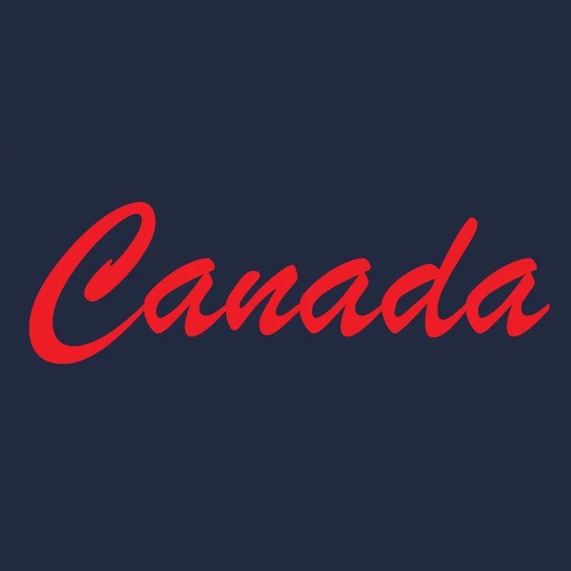 Canada Script Schriftzug Rot