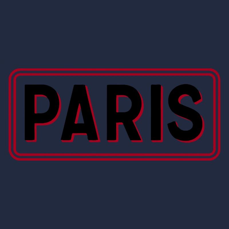 Paris Red Frame Typography