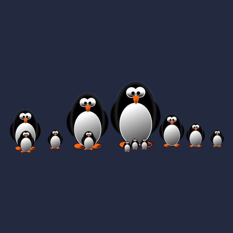Eine Pinguinfamilie