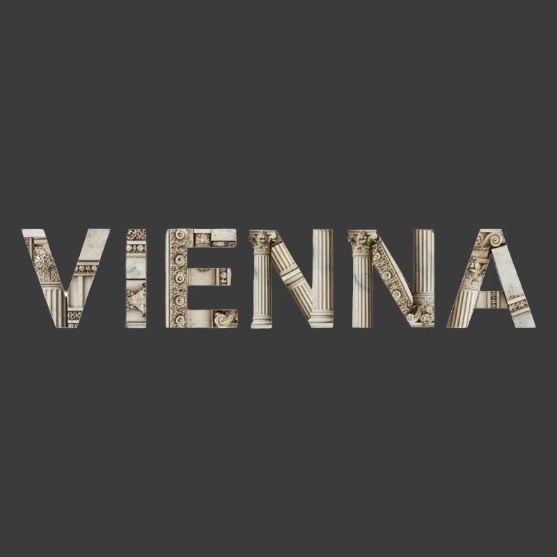 Vienna Typography with classical architecture