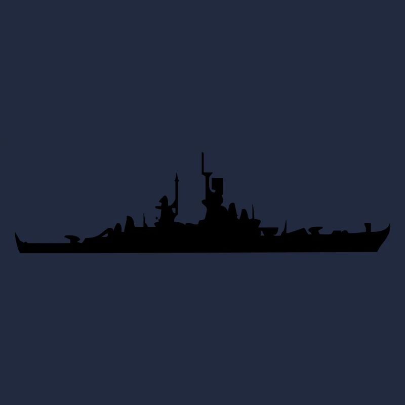 Vector Navy warship Silhouette