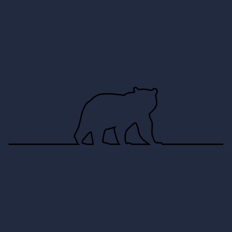 bear silhouette line