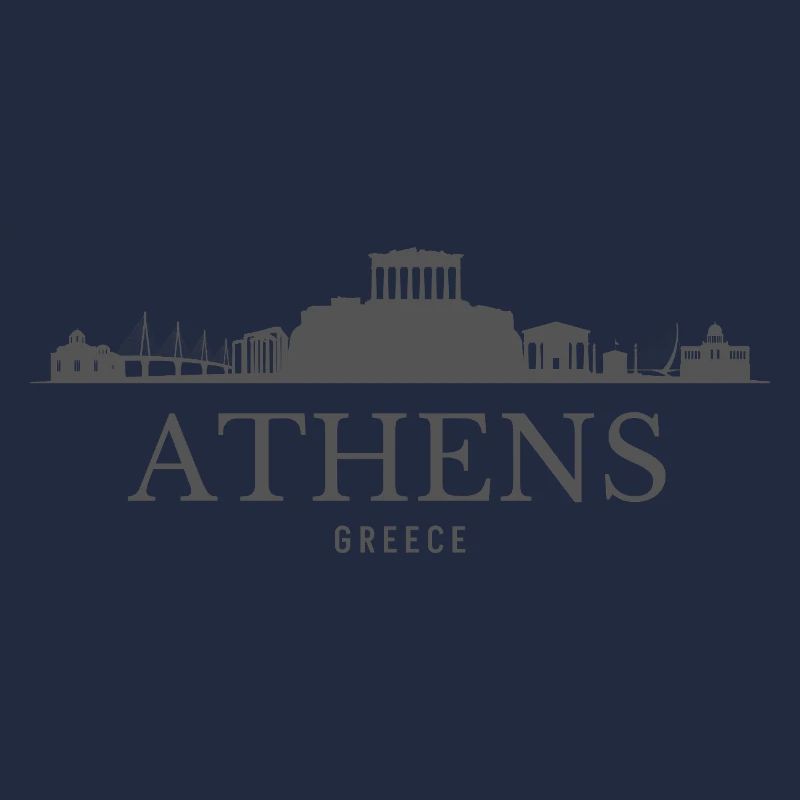 Athènes Grèce, silhouette d’Athènes