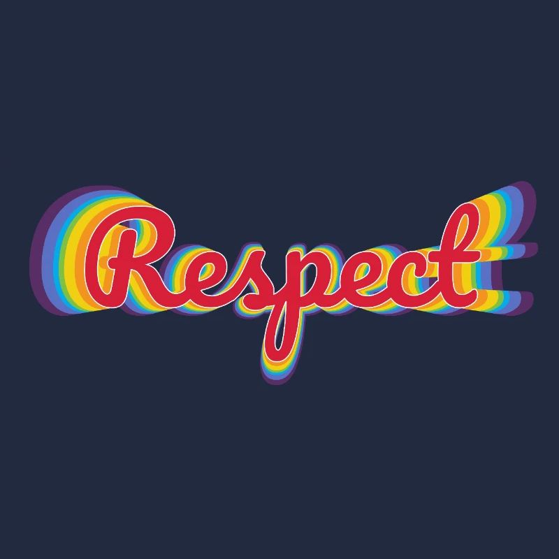 Respekt im Regenbogen-Design