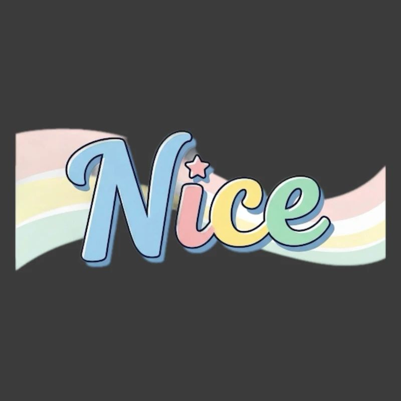 Nice style design with rainbow text
