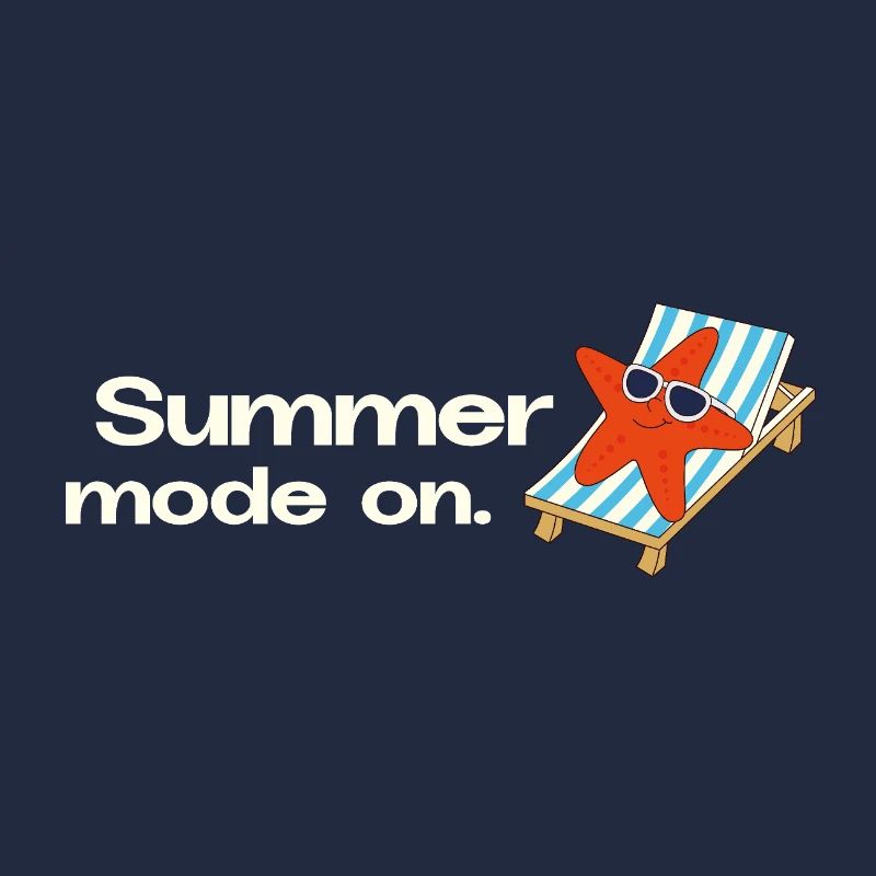 Summer Mode On – Retro Holiday Illustration