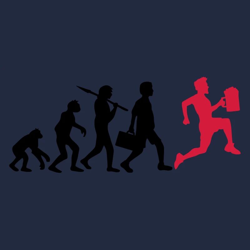 Evolution Bier Rennen Saufen