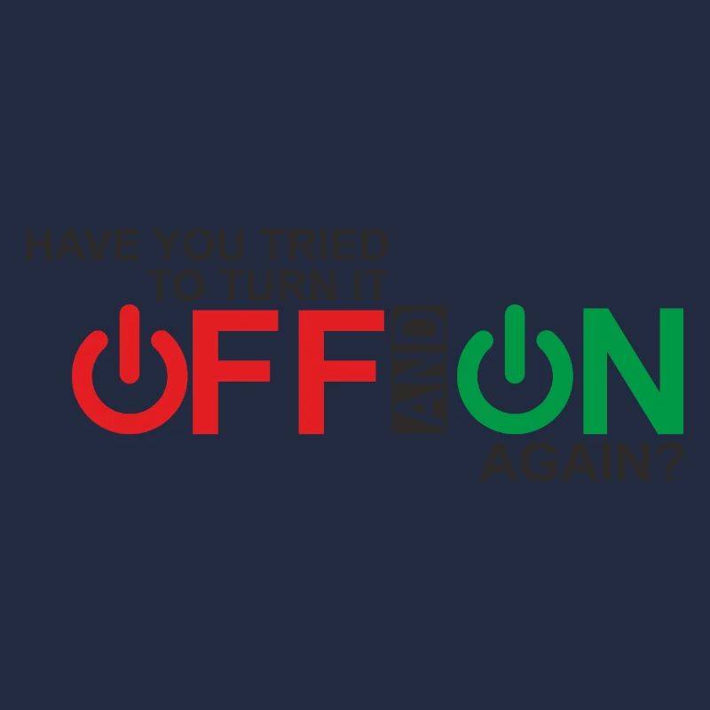 Vibrant Power Button Typography Design