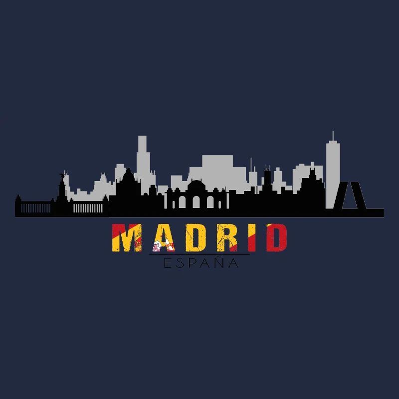 Madrid España Spanien Silhouette
