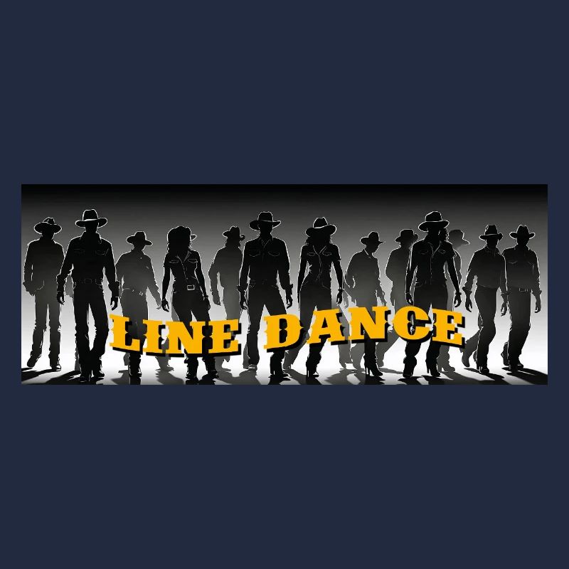 Line dance group dancing