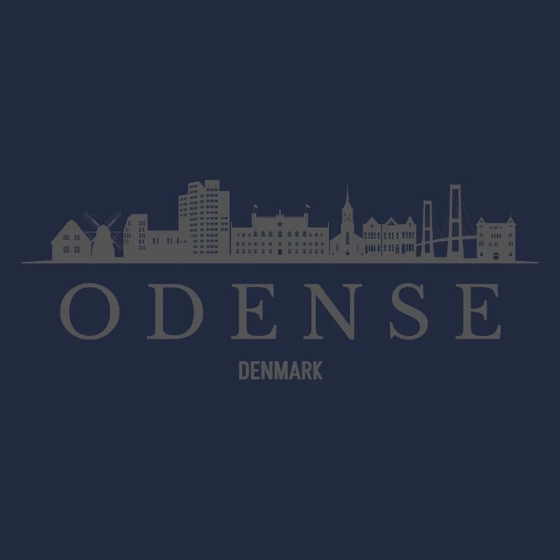 Danemark d’Odense, silhouette d’Odense