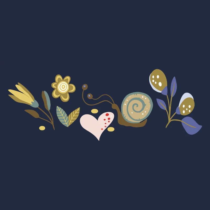 Blumen mit Schnecke