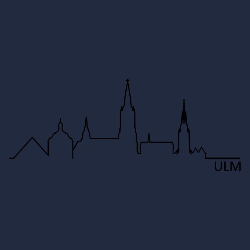 Skyline Ulm Silhouette