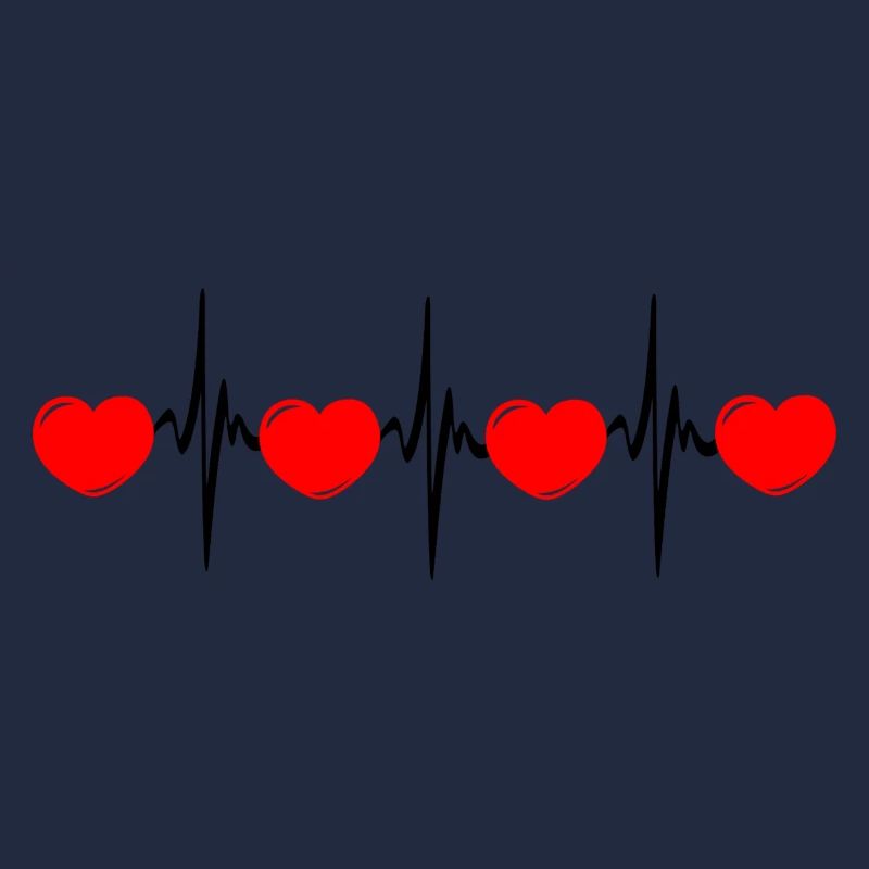 Herzfrequenz hartes rotes Cardio-EKG