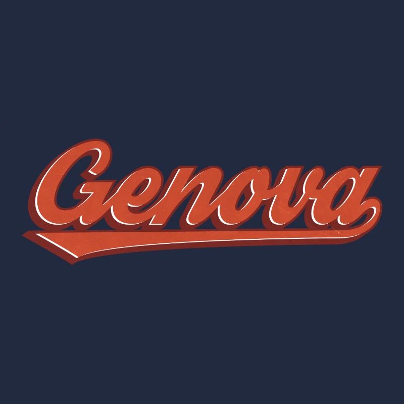 Genova Retro Schriftzug Logo