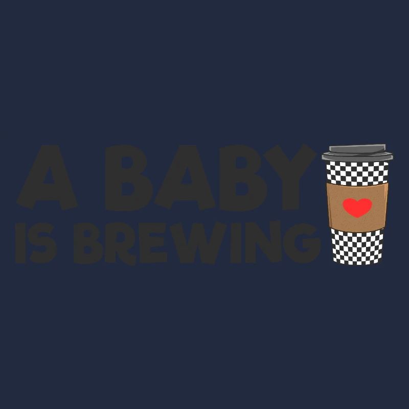 An expectant mother whose baby is brewing coffee