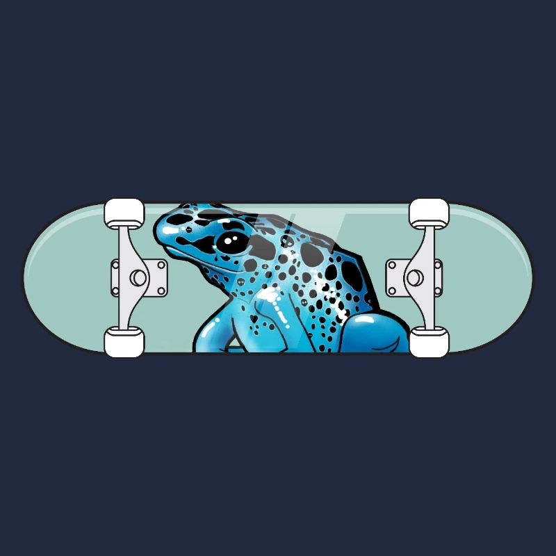 Blue Frog auf Skateboard