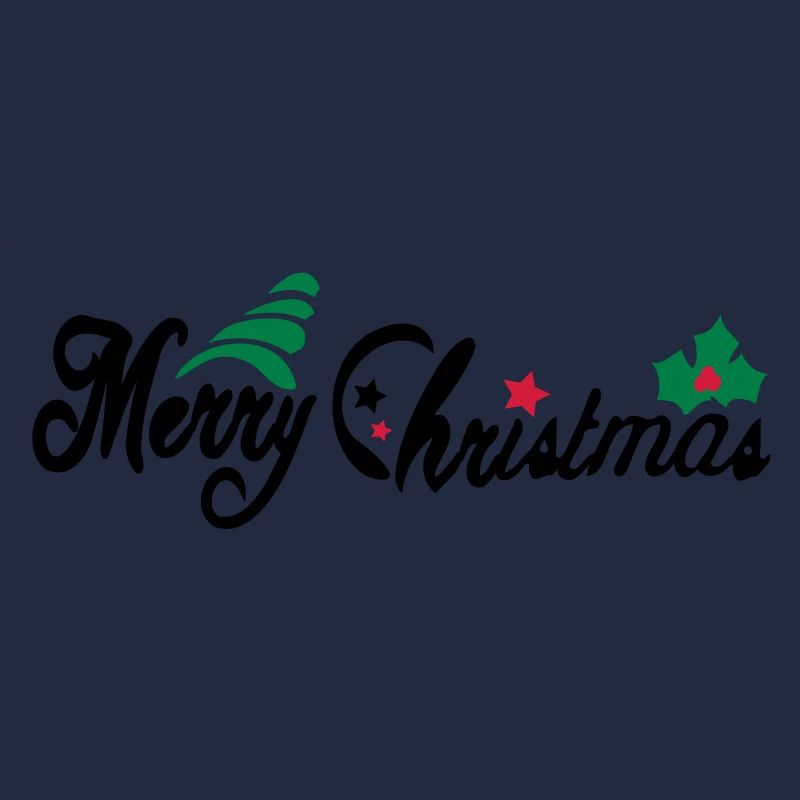 merry_christms_text_tree_holy_leaves