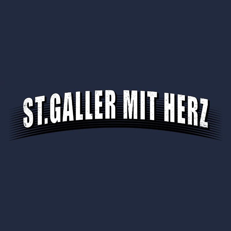 St Galler mit Herz mit Linienraster schmutzig