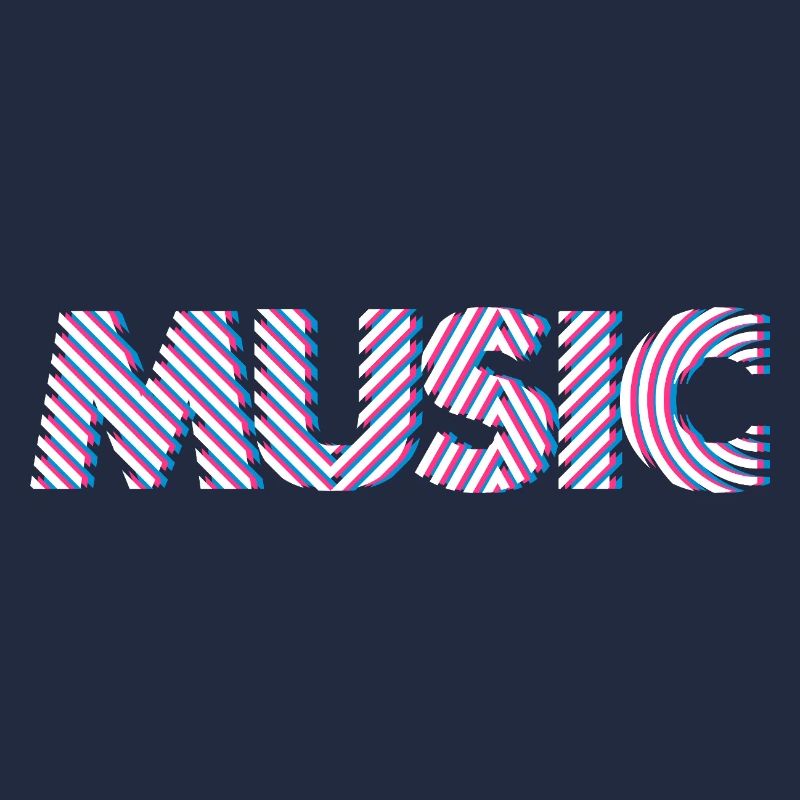 Music 3D – Modern Typography Retro Electro Design