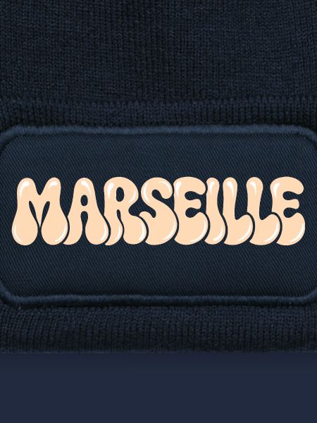 Marseille Mittelmeer-Typo-Blase