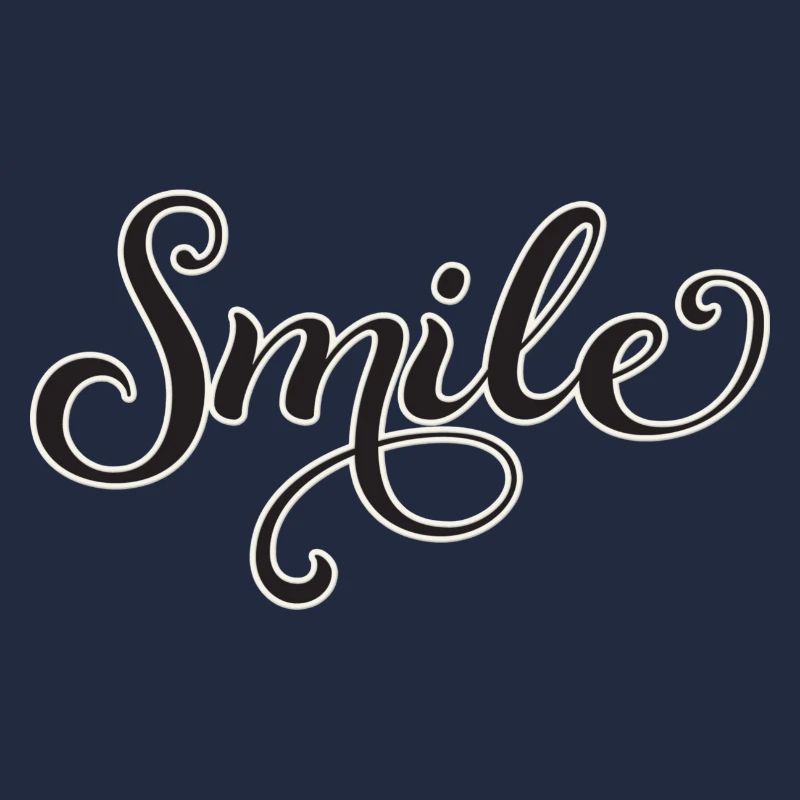 Lächelnder Script-Schriftzug Smile