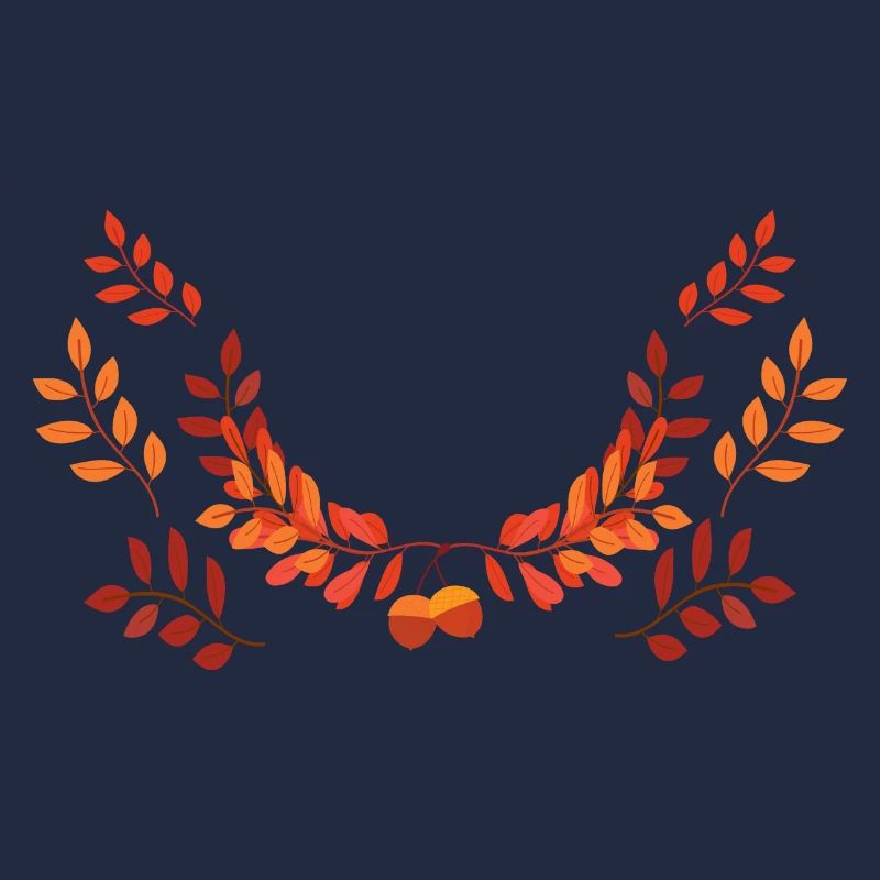 Herbstlaubkranz Feuerfarben