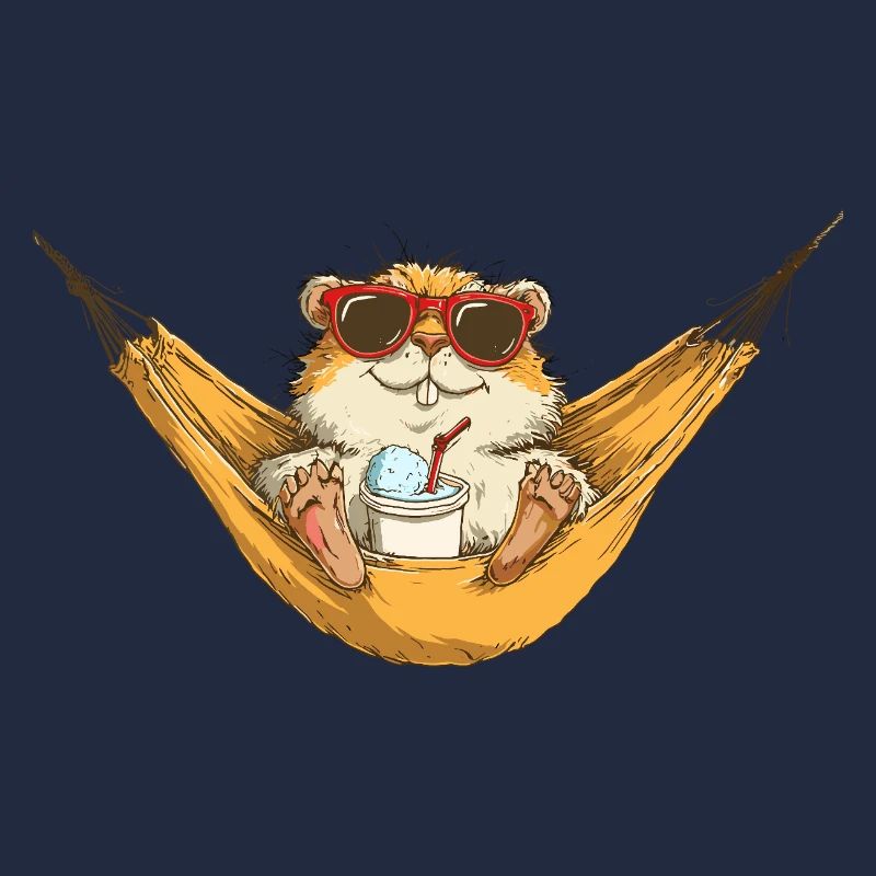 Sommerhamster im Hängematte Stil