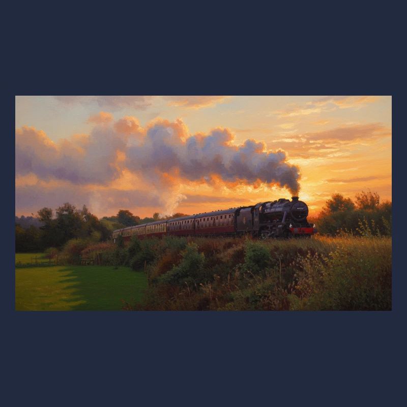 Sunset Steam Train